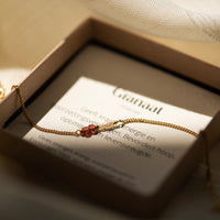 Elemental armband - Granaat | Verguld en zilver